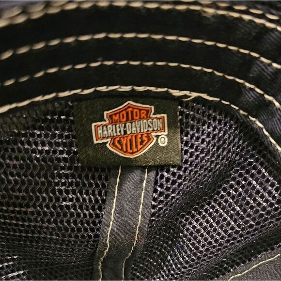 HARLEY DAVIDSON Motorcycles Firefighter Trucker Hat Strapback Cap - Picture 5 of 7